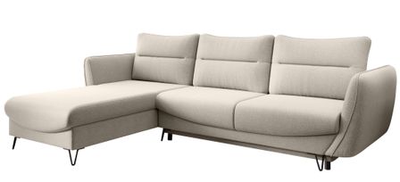 Canapé d’angle convertible 4 places ZURIK en tissu – 276 cm