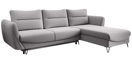 Canapé d’angle convertible 4 places ZURIK en tissu – 276 cm