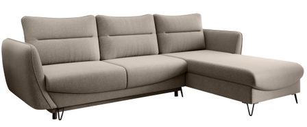 Canapé d’angle convertible 4 places ZURIK en tissu – 276 cm