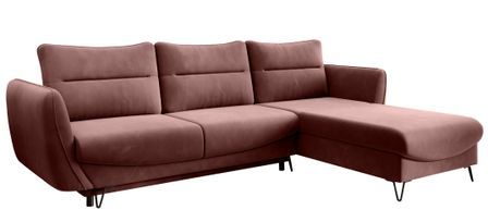 Canapé d’angle convertible 4 places ZURIK en tissu – 276 cm