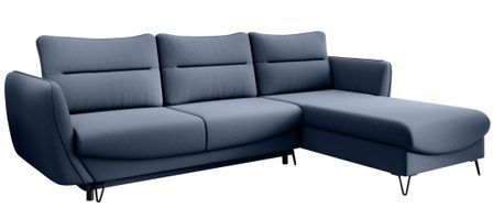 Canapé d’angle convertible 4 places ZURIK en tissu – 276 cm