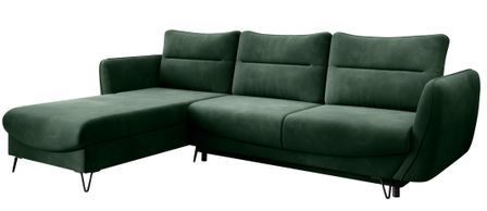 Canapé d’angle convertible 4 places ZURIK en velours – 276 cm