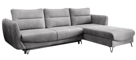 Canapé d’angle convertible 4 places ZURIK en velours – 276 cm