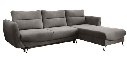 Canapé d’angle convertible 4 places ZURIK en velours – 276 cm