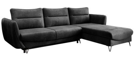 Canapé d’angle convertible 4 places ZURIK en velours – 276 cm
