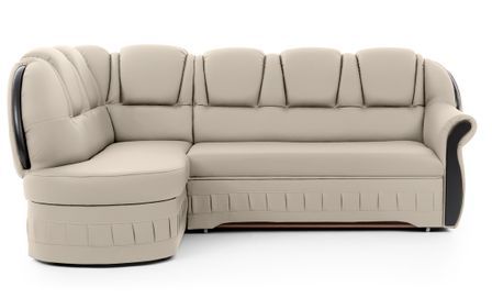 Canapé d'angle convertible avec rangement en simili cuir MAJESTE - 243 cm