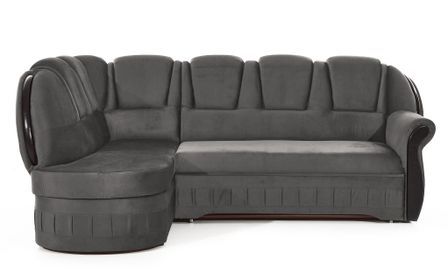 Canapé d'angle convertible avec rangement en velours Majesté