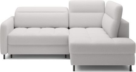 Canapé d’angle convertible BOREA en tissu avec coffre – 208 cm