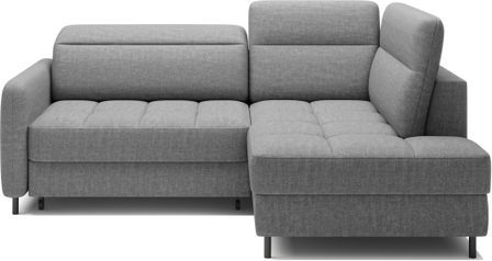 Canapé d’angle convertible BOREA en tissu avec coffre – 208 cm