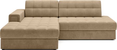 Canapé d’angle convertible KELLY en velours avec coffre – 240 cm