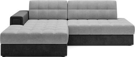 Canapé d’angle convertible KELLY en velours avec coffre – 240 cm