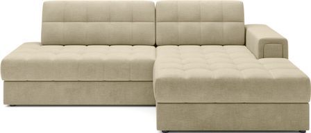 Canapé d’angle convertible KELLY en velours avec coffre – 240 cm