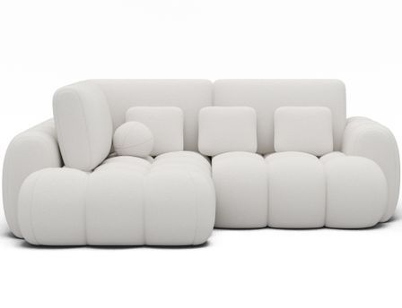 Canapé d'angle convertible KOZON en velours avec coffre de rangement - 267 cm