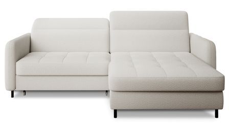 Canapé d’angle convertible KUNDER en tissu avec coffre de rangement – 228 cm