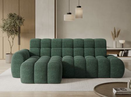 Canapé d’angle convertible tissu KINDO – Avec assise électrique