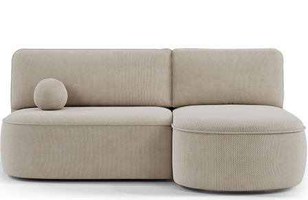 Canapé d’angle convertible VERNA en tissu – 220 cm