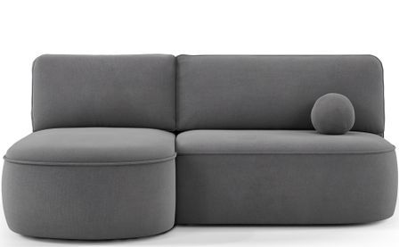 Canapé d’angle convertible VERNA en tissu – 220 cm
