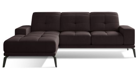 Canapé d’angle en velours TORPILLE – Confort et élégance au quotidien