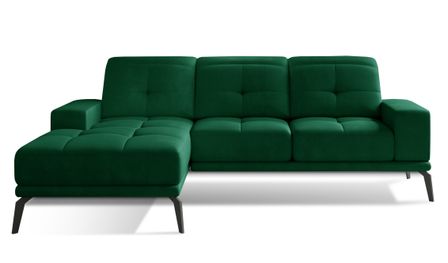 Canapé d’angle en velours TORPILLE – Confort et élégance au quotidien