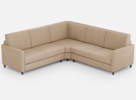 Canapé d'angle moderne italien tissu beige Korane - 5 tailles