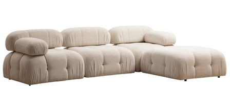 Canapé d’angle modulable BUBBLE en tissu – 288 cm