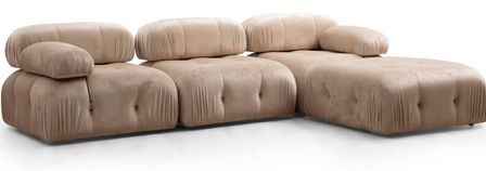 Canapé d'angle modulable tissu Bubble