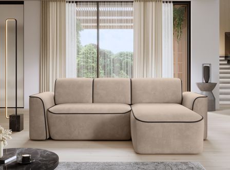 Canapé d'angle relax électrique en tissu DUMAS - Innovation bien-être