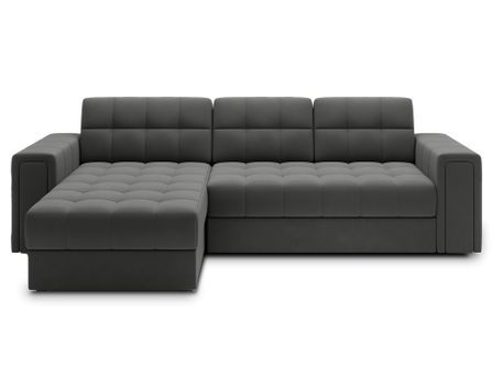 Canapé d’angle réversible convertible KLUMANN en velours – 260 cm