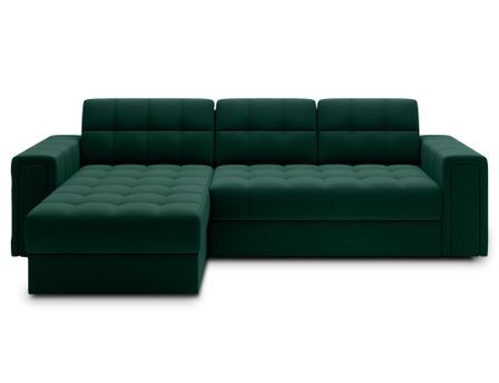 Canapé d’angle réversible convertible KLUMANN en velours – 260 cm