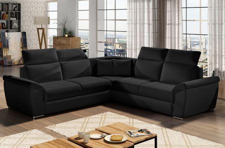 Canapé d'angle réversible et convertible simili cuir Neo 266 cm
