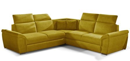 Canapé d'angle réversible et convertible tissu Neo - Pieds acier chromé