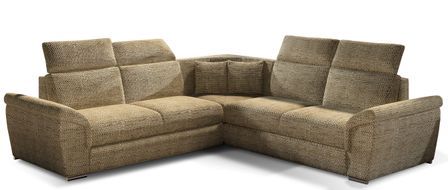 Canapé d'angle réversible et convertible tissu Neo - Pieds acier chromé