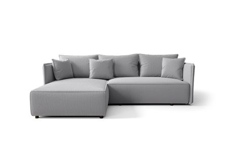 Canapé d’angle tissu convertible avec coffre MILAN