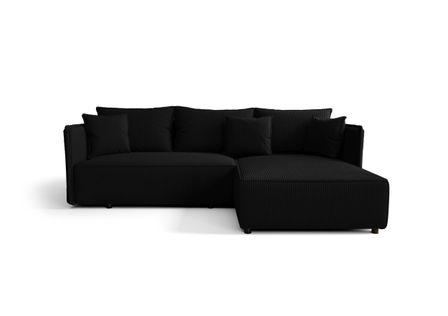 Canapé d’angle tissu convertible avec coffre MILAN