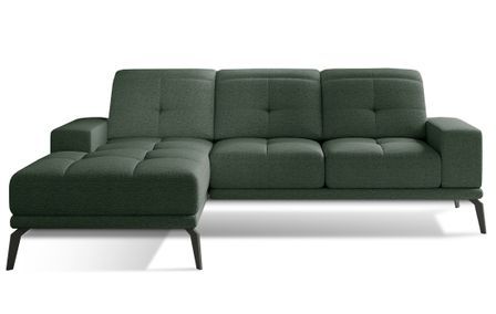 Canapé d’angle TORPILLE en tissu – 265 cm