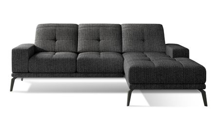 Canapé d’angle TORPILLE en tissu – 265 cm