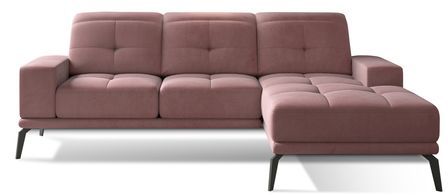 Canapé d’angle TORPILLE en velours – 265 cm