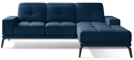 Canapé d’angle TORPILLE en velours – 265 cm