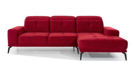 Canapé d’angle TORPILLE en velours – 265 cm