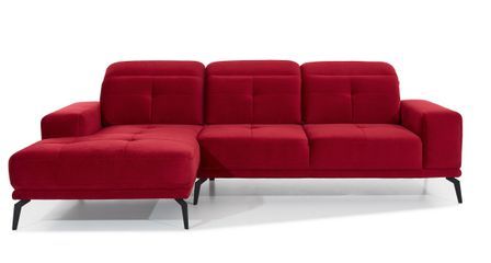 Canapé d’angle TORPILLE en velours – 265 cm