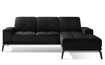 Canapé d’angle TORPILLE en velours – 265 cm