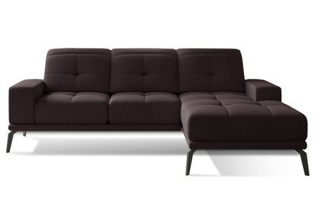 Canapé d’angle TORPILLE en velours – 265 cm