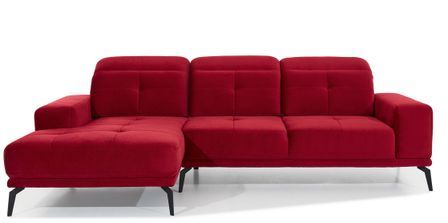 Canapé d’angle TORPILLE en velours – 265 cm