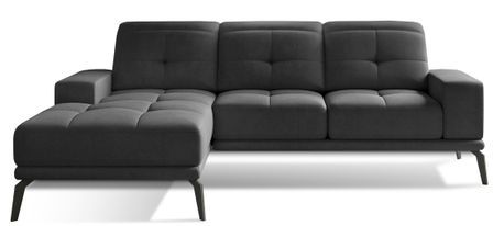 Canapé d’angle TORPILLE en velours – 265 cm