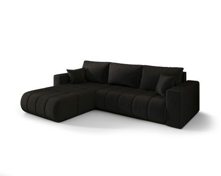 Canapé d’angle velours convertible avec coffre design ORIA