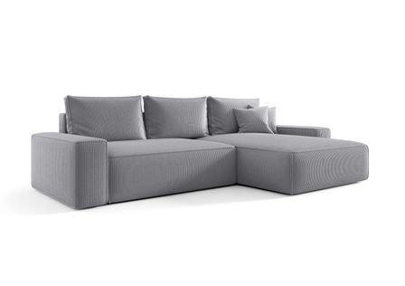 Canapé d’angle velours convertible avec coffre NINA