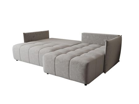 Canapé d’angle velours convertible avec rangement ELIO