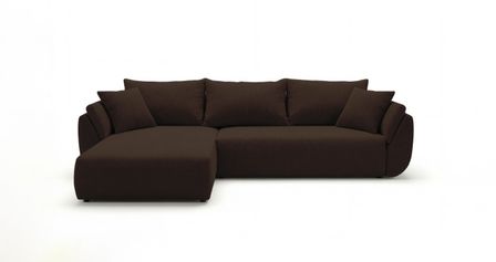 Canapé d’angle velours côtelé convertible avec coffre NOVA