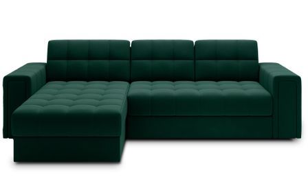 Canapé d’angle velours reversible et convertible Klumann – Élégance et praticité
