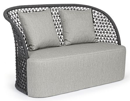 Canapé de jardin en aluminium anthracite Cam L 150 cm